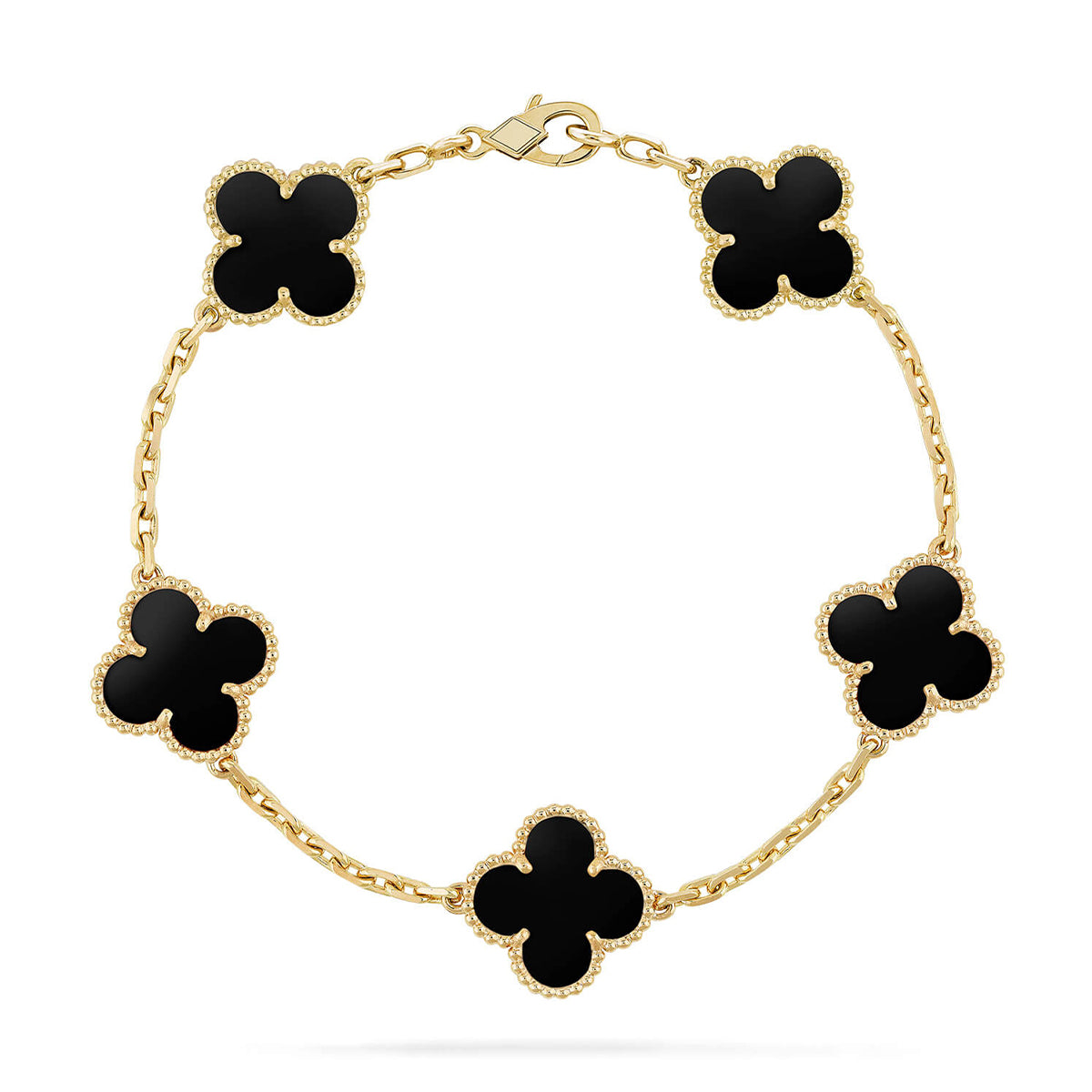 [Vintora] CLOVER 5 MOTIF ONYXS BRACELET COLLECTION