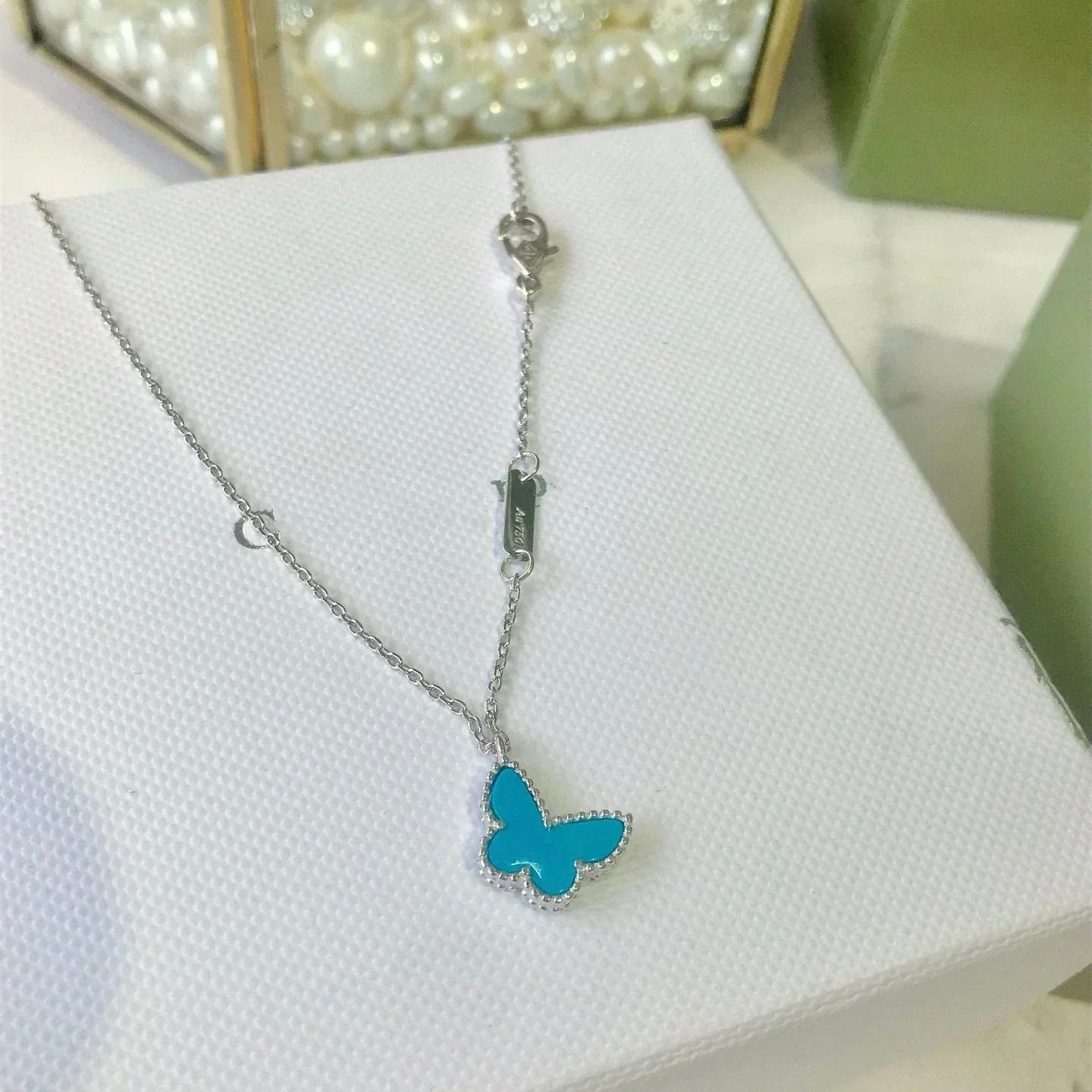 [Vintora]BUTTERFLY TURQUOISE BUTTERFLY BRACELET SILVER