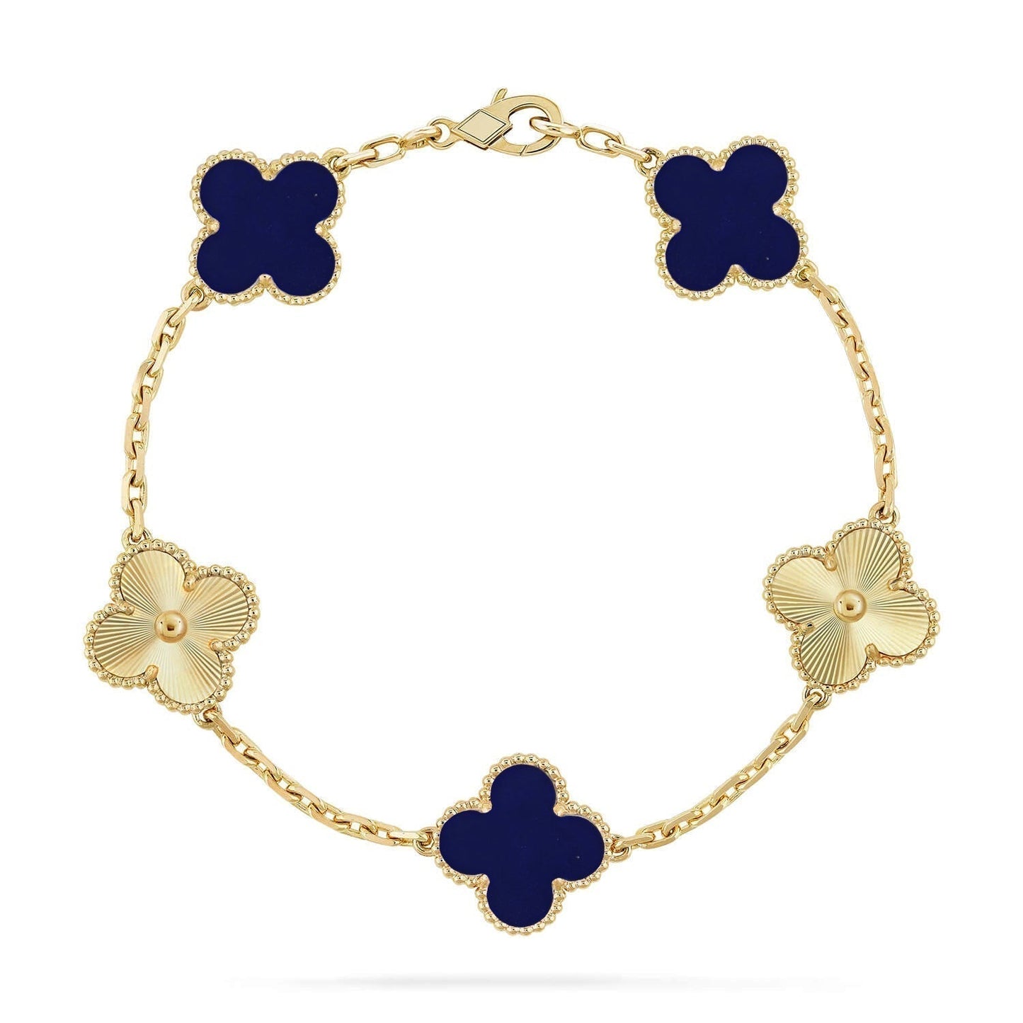 [Vintora]CLOVER 5 MOTIF LAPIS LAZULI BRACELET COLLECTION