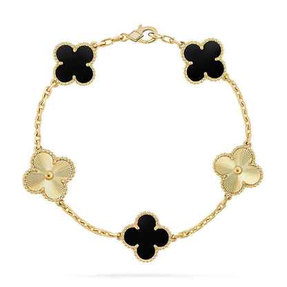 [Vintora] CLOVER 5 MOTIF ONYXS BRACELET COLLECTION