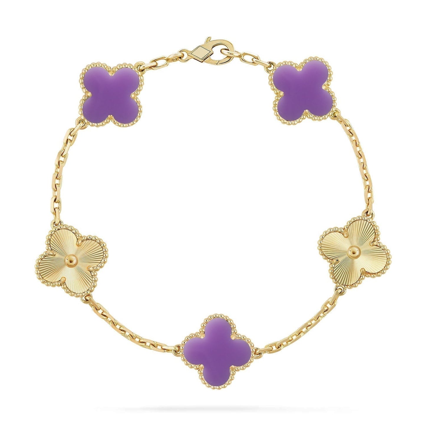 [Vintora]CLOVER 5 MOTIF LIGHT PURPLE BRACELET COLLECTION