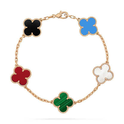 [Vintora]CLOVER 5 MOTIFS MULTICOLOR BRACELET