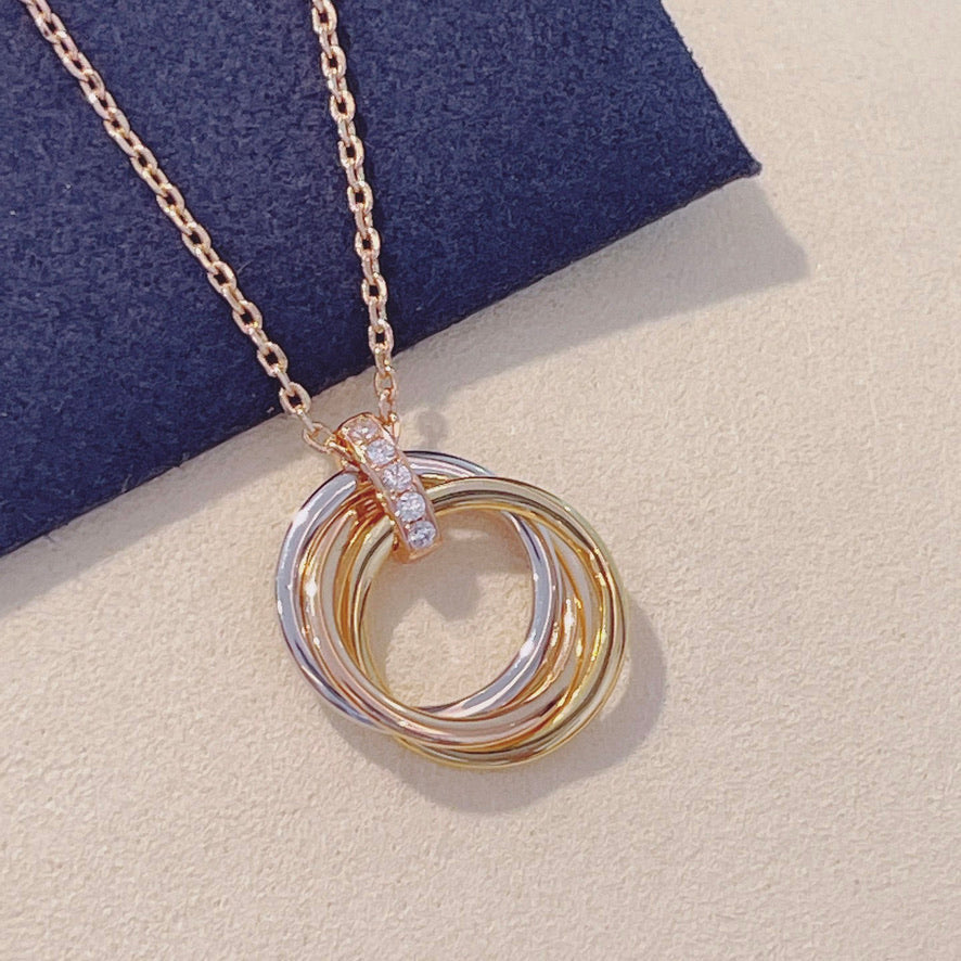 [Vintora]TRINITY NECKLACE GOLD  DIAMONDS