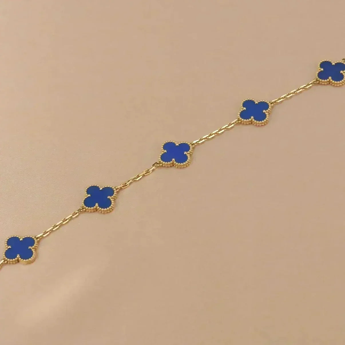 [Vintora] CLOVER 5 MOTIF BLUE AGATE BRACELET COLLECTION