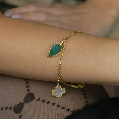 [Vintora]LUCKY SPRING 5 MOTIF GOLD BRACELET