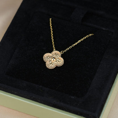 [Vintora]CLOVER 15MM  BRONZING NECKLACE