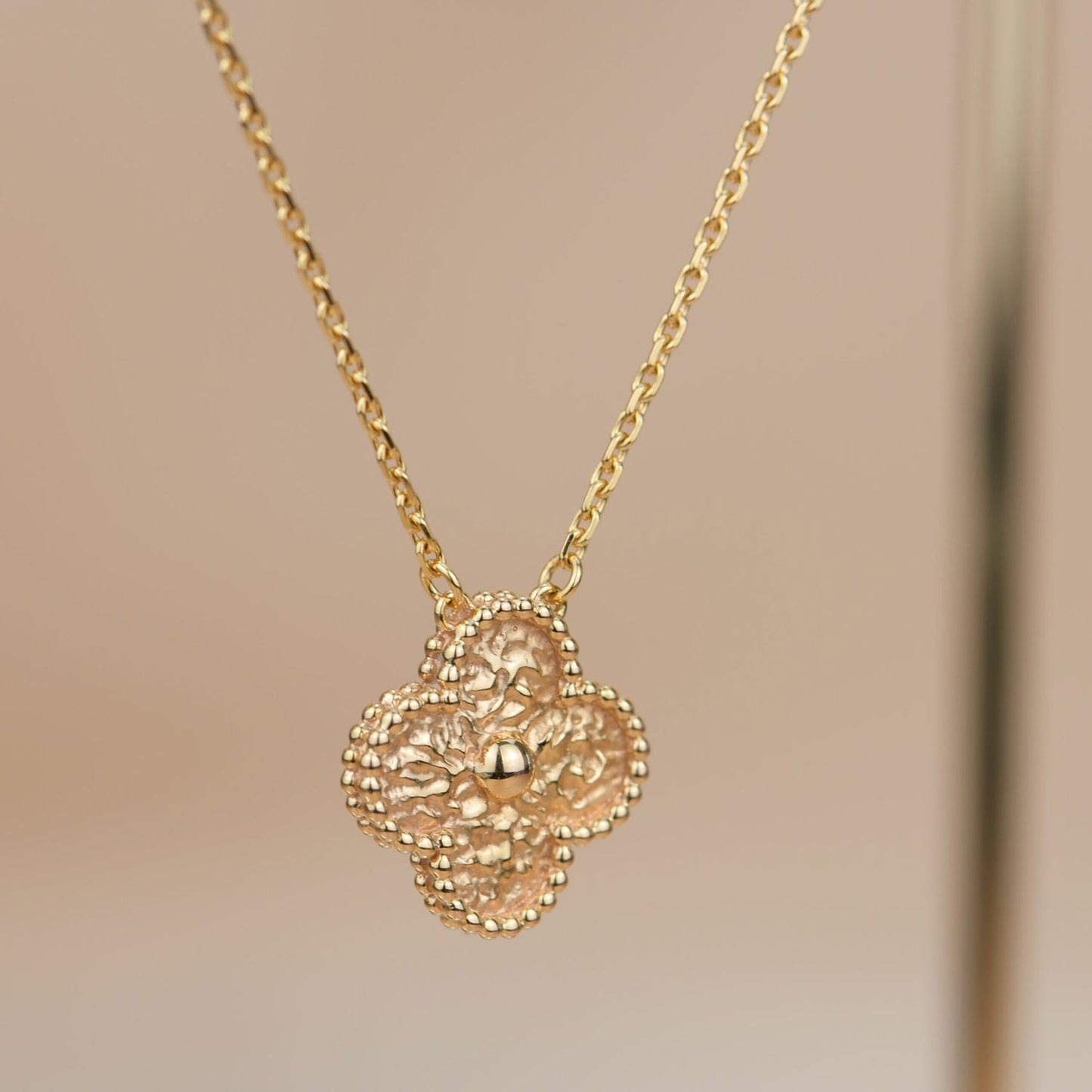 [Vintora]CLOVER 15MM  BRONZING NECKLACE