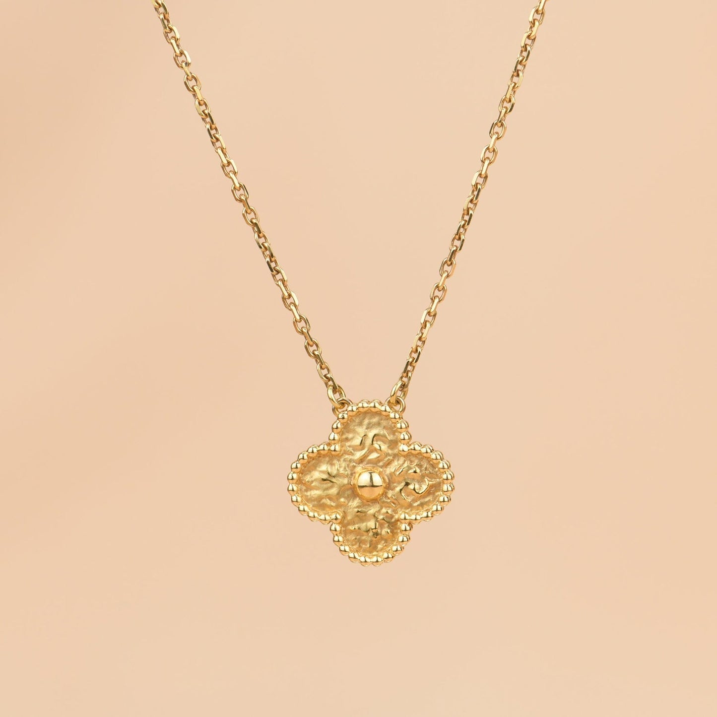 [Vintora]CLOVER 15MM  BRONZING NECKLACE