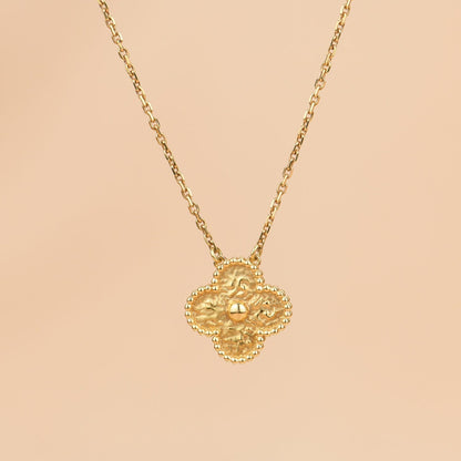 [Vintora]CLOVER 15MM  BRONZING NECKLACE