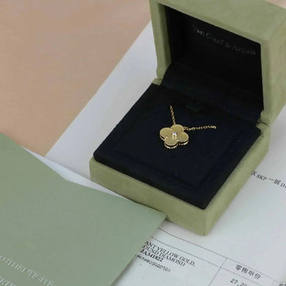[Vintora]CLOVER 15MM DIAMOND GOLD MOTHER OF PEARL NECKLACE