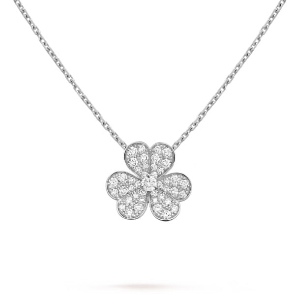 [Vintora]CLOVER DIAMOND NECKLACE SILVER