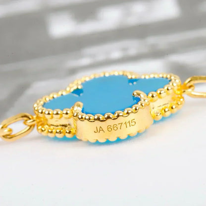 [Vintora] CLOVER 5 MOTIF TURQUOISE BRACELET COLLECTION