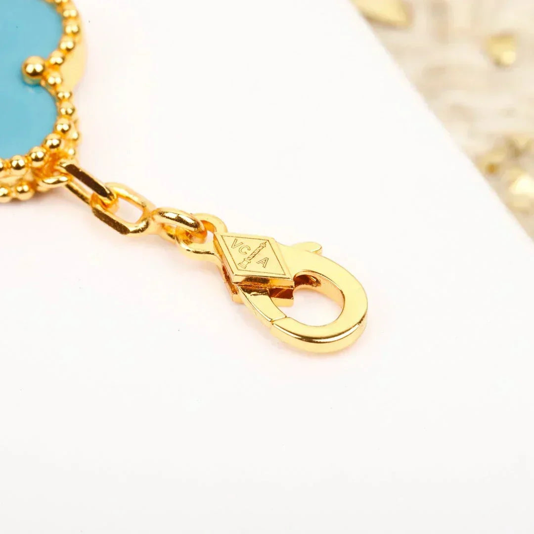 [Vintora] CLOVER 5 MOTIF TURQUOISE BRACELET COLLECTION