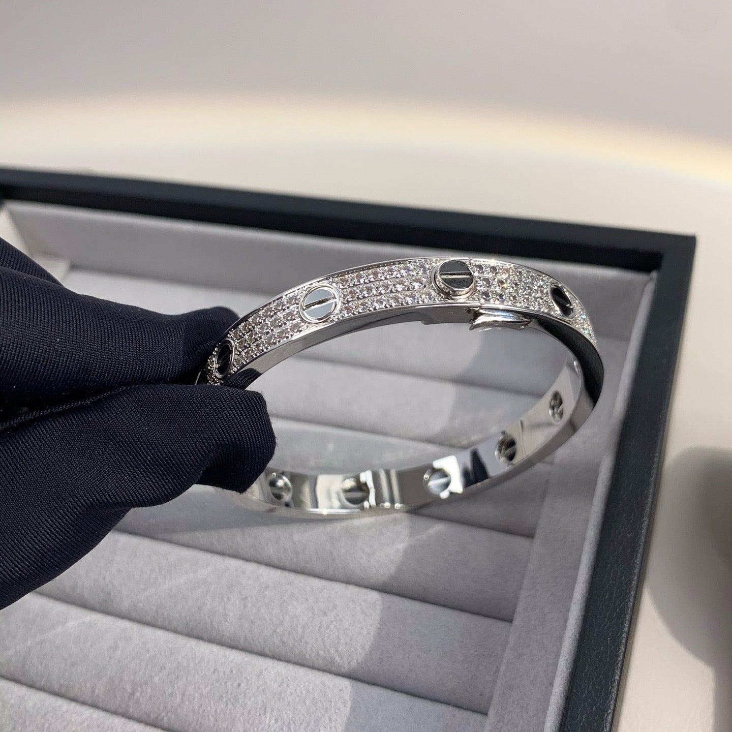 [Vintora]LOVE BRACELET 6.1MM DIAMOND-PAVED CERAMIC