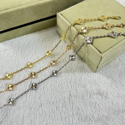 [Vintora]CLOVER 6 MOTIF DIAMOND BRACELET