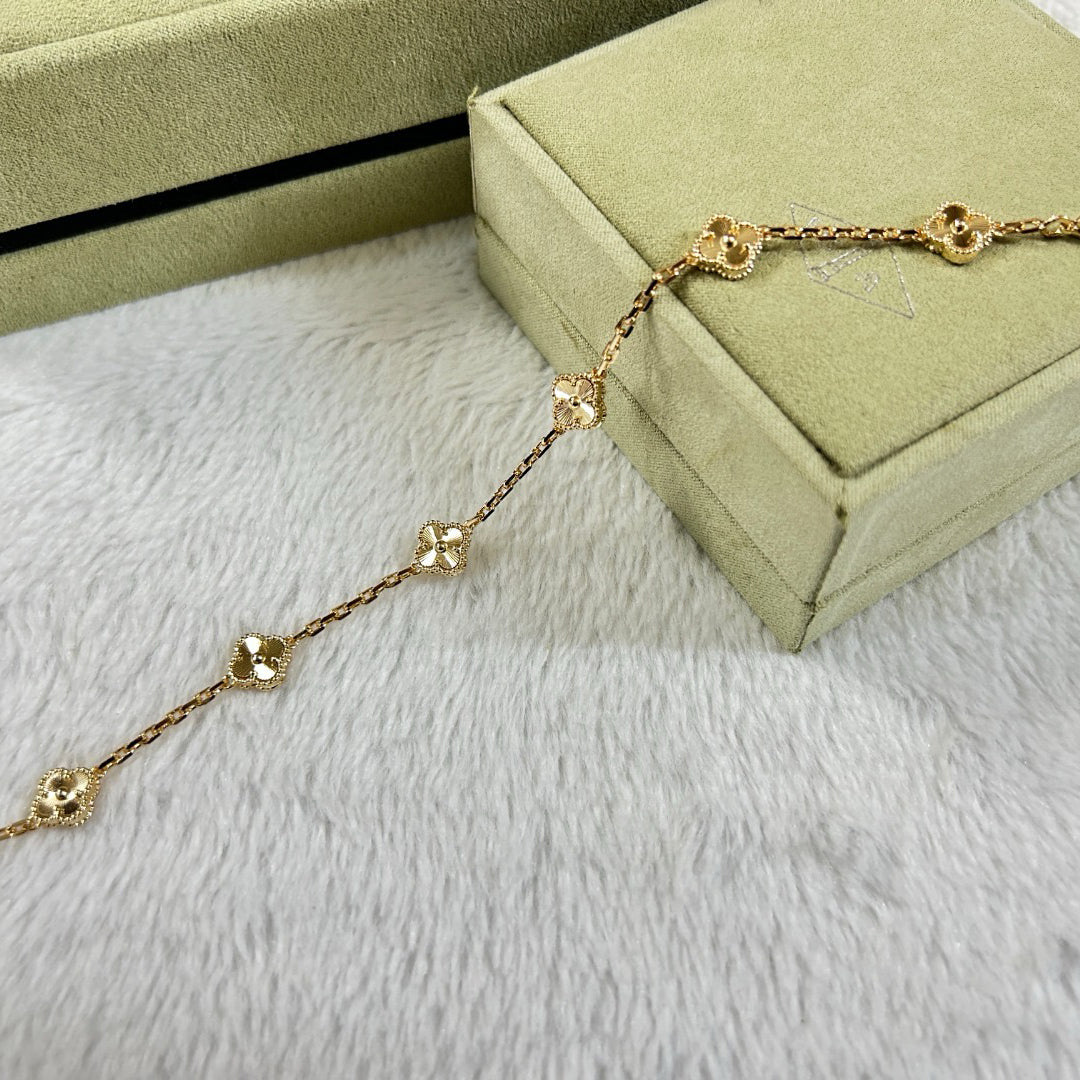 [Vintora]CLOVER 6 MOTIF DIAMOND BRACELET