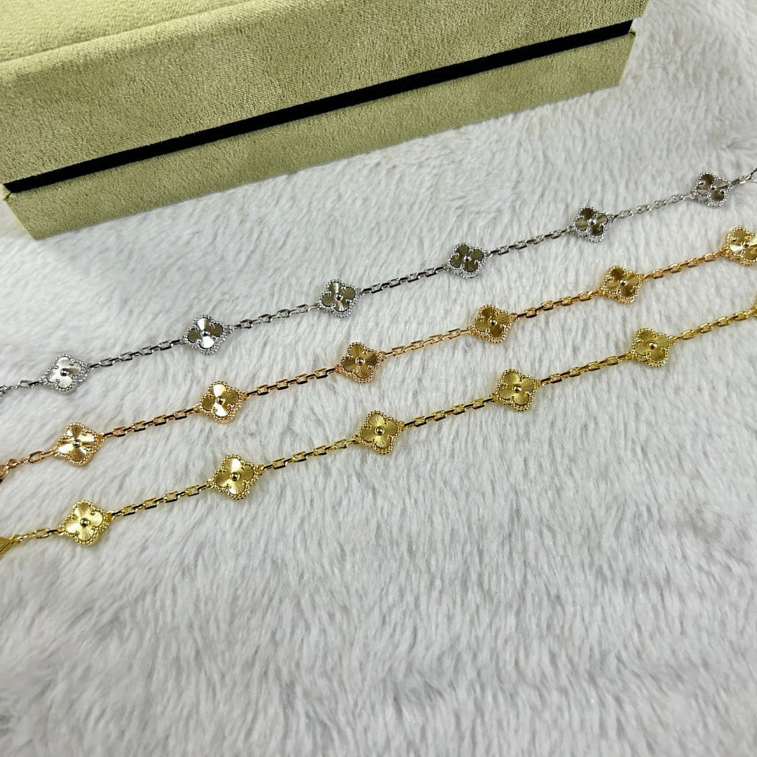 [Vintora]CLOVER 6 MOTIF DIAMOND BRACELET