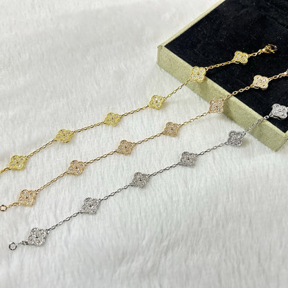 [Vintora]CLOVER 6 MOTIF DIAMOND BRACELET