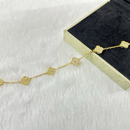 [Vintora]CLOVER 6 MOTIF DIAMOND BRACELET