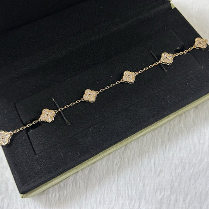 [Vintora]CLOVER 6 MOTIF DIAMOND BRACELET