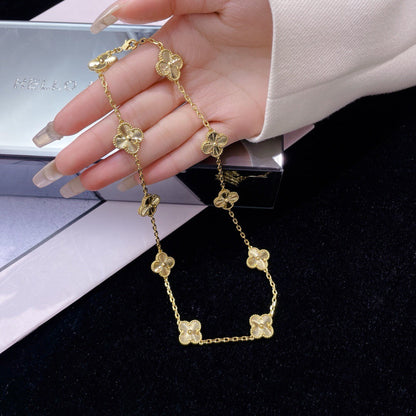 [Vintora]CLOVER 10 MOTIFS LASER NECKLACE