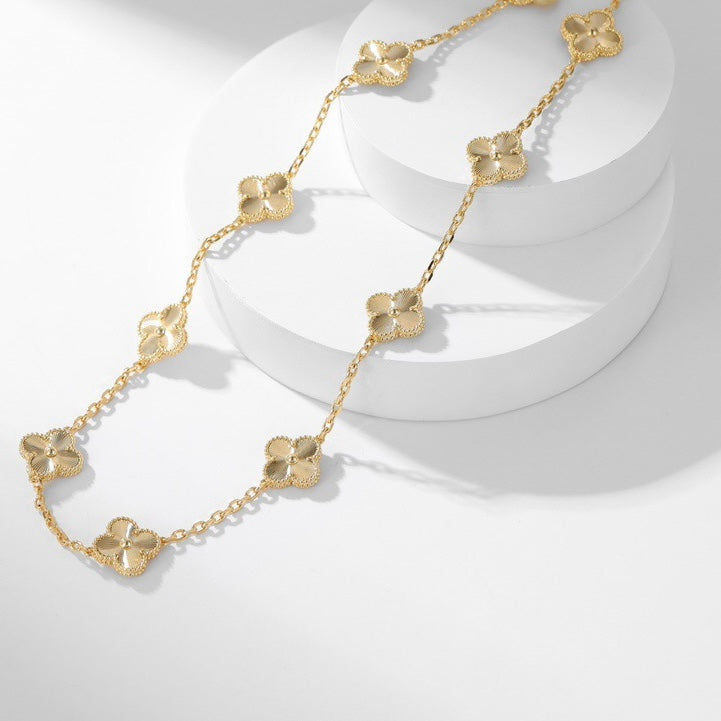[Vintora]CLOVER 10 MOTIFS LASER NECKLACE