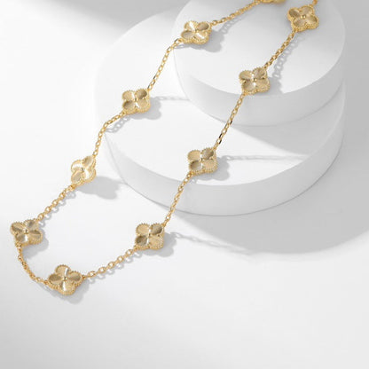 [Vintora]CLOVER 10 MOTIFS LASER NECKLACE