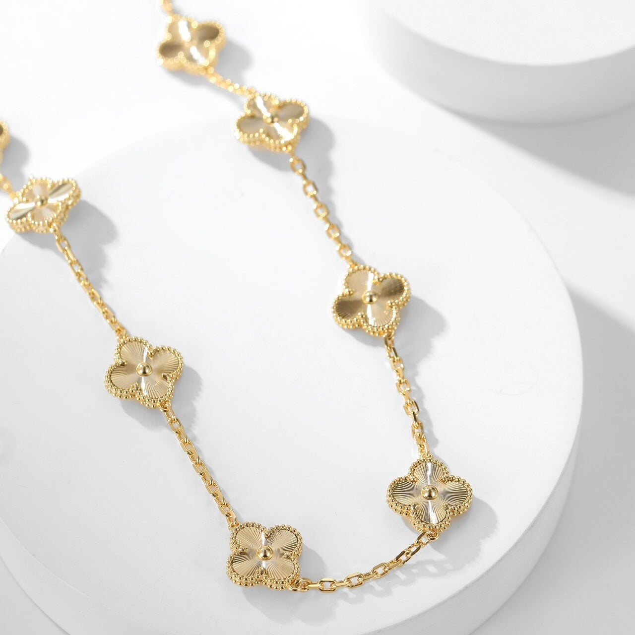[Vintora]CLOVER 10 MOTIFS LASER NECKLACE