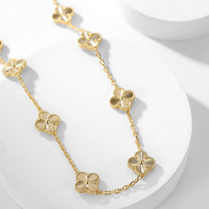 [Vintora]CLOVER 10 MOTIFS LASER NECKLACE