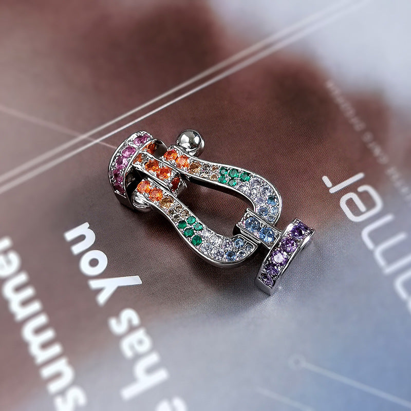 [Vintora]FORCE LARGE HORSESHOE CLASP  METAL BRACELET