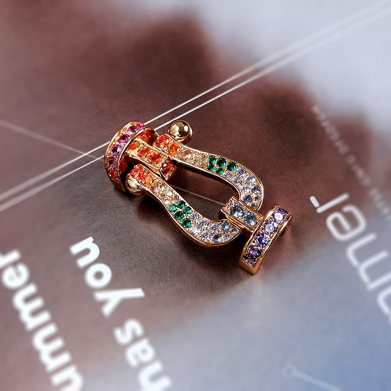 [Vintora]FORCE LARGE HORSESHOE  COLORED DIAMOND BRACELET Vintora GOLD