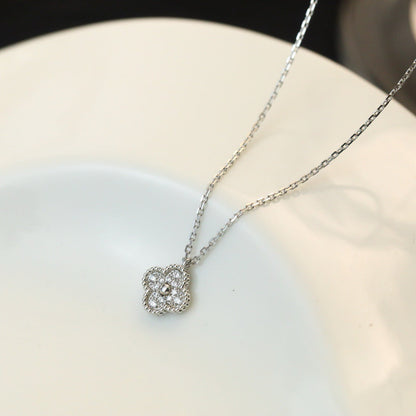 [Vintora]CLOVER MINI 9.5MM PENDANT DIAMOND NECKLACE