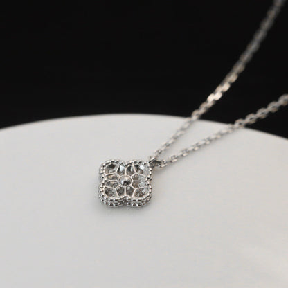 [Vintora]CLOVER MINI 9.5MM PENDANT DIAMOND NECKLACE