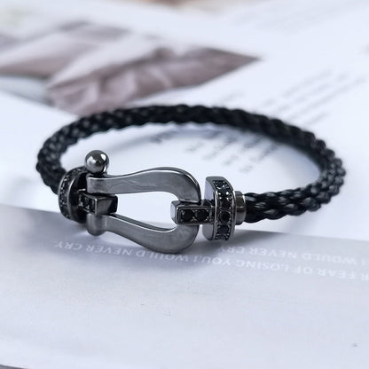 [Vintora]FORCE LARGE SERIES HORSESHOE BLACK SAMURAI BRACELET