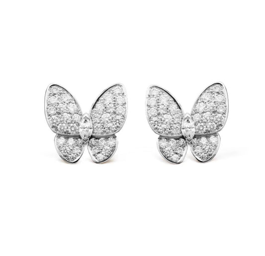 [Vintora]BUTTERFLY ALL DIAMOND EARRINGS