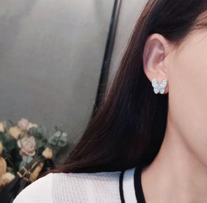 [Vintora]BUTTERFLY ALL DIAMOND EARRINGS