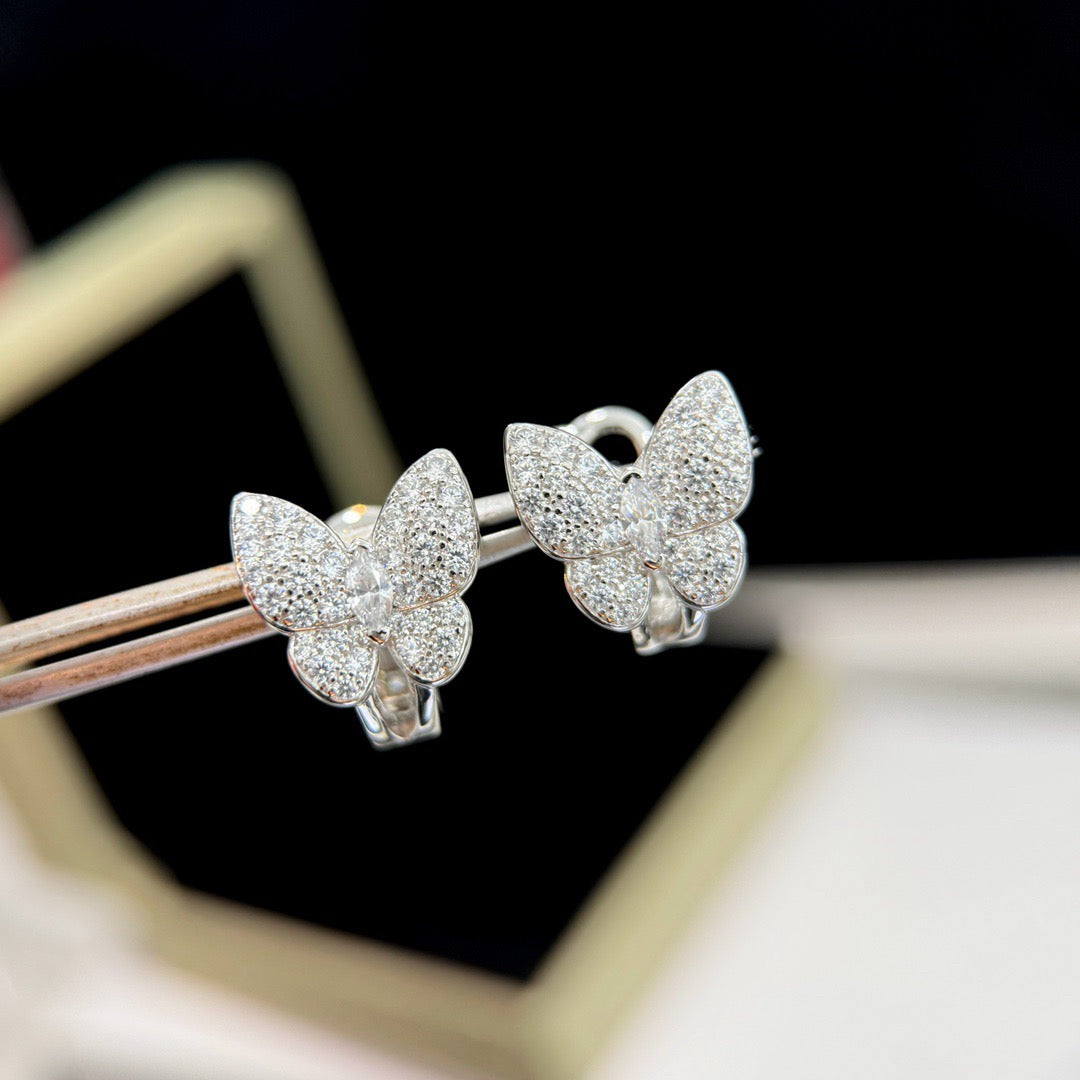 [Vintora]BUTTERFLY ALL DIAMOND EARRINGS