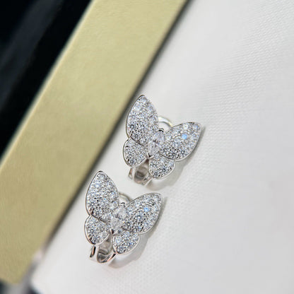 [Vintora]BUTTERFLY ALL DIAMOND EARRINGS
