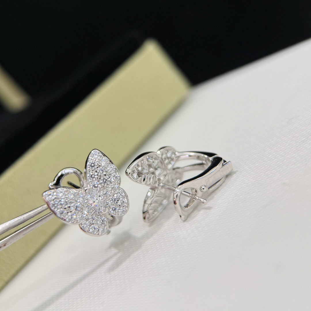 [Vintora]BUTTERFLY ALL DIAMOND EARRINGS