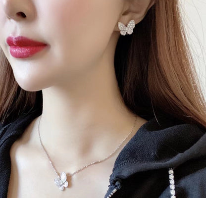 [Vintora]BUTTERFLY ALL DIAMOND EARRINGS