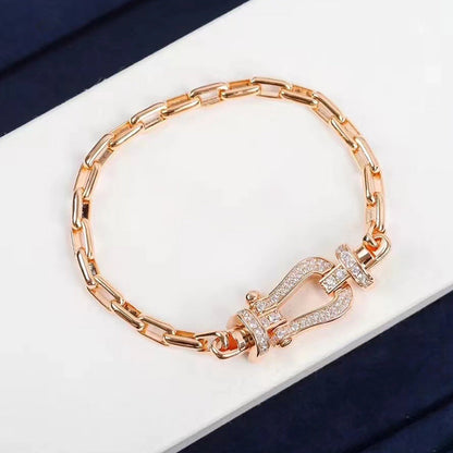 [Vintora]FORCE LARGE HORSESHOE CLASP  METAL BRACELET