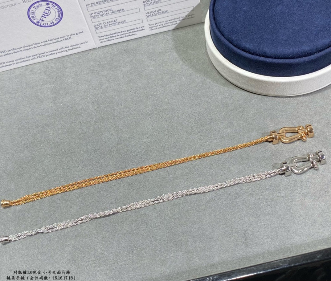[Vintora]FORCE SMALL HORSESHOE  DIAMOND CHAIN ROPE BRACELET