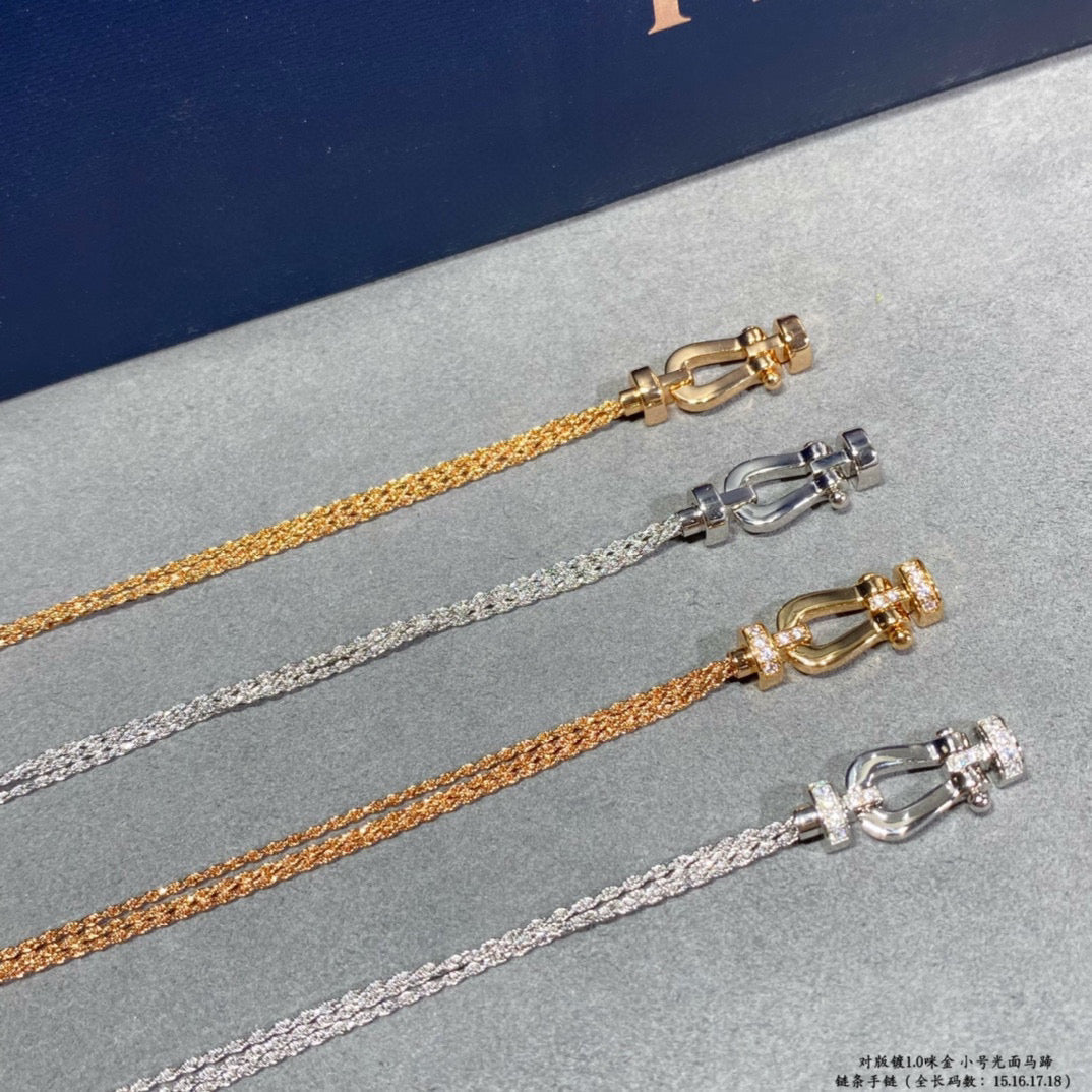 [Vintora]FORCE SMALL HORSESHOE  DIAMOND CHAIN ROPE BRACELET