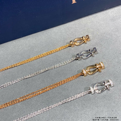 [Vintora]FORCE SMALL HORSESHOE  DIAMOND CHAIN ROPE BRACELET