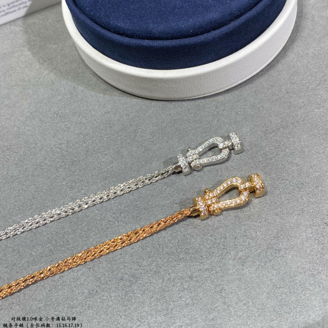 [Vintora]FORCE SMALL HORSESHOE  DIAMOND CHAIN ROPE BRACELET