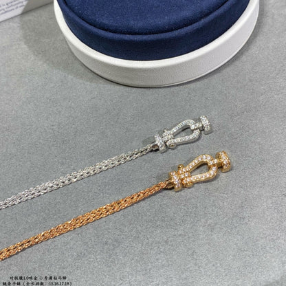 [Vintora]FORCE SMALL HORSESHOE  DIAMOND CHAIN ROPE BRACELET