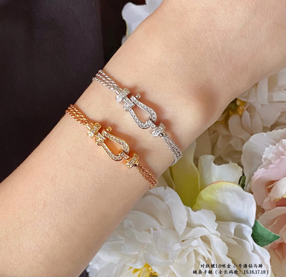 [Vintora]FORCE SMALL HORSESHOE  DIAMOND CHAIN ROPE BRACELET