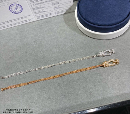 [Vintora]FORCE SMALL HORSESHOE  DIAMOND CHAIN ROPE BRACELET