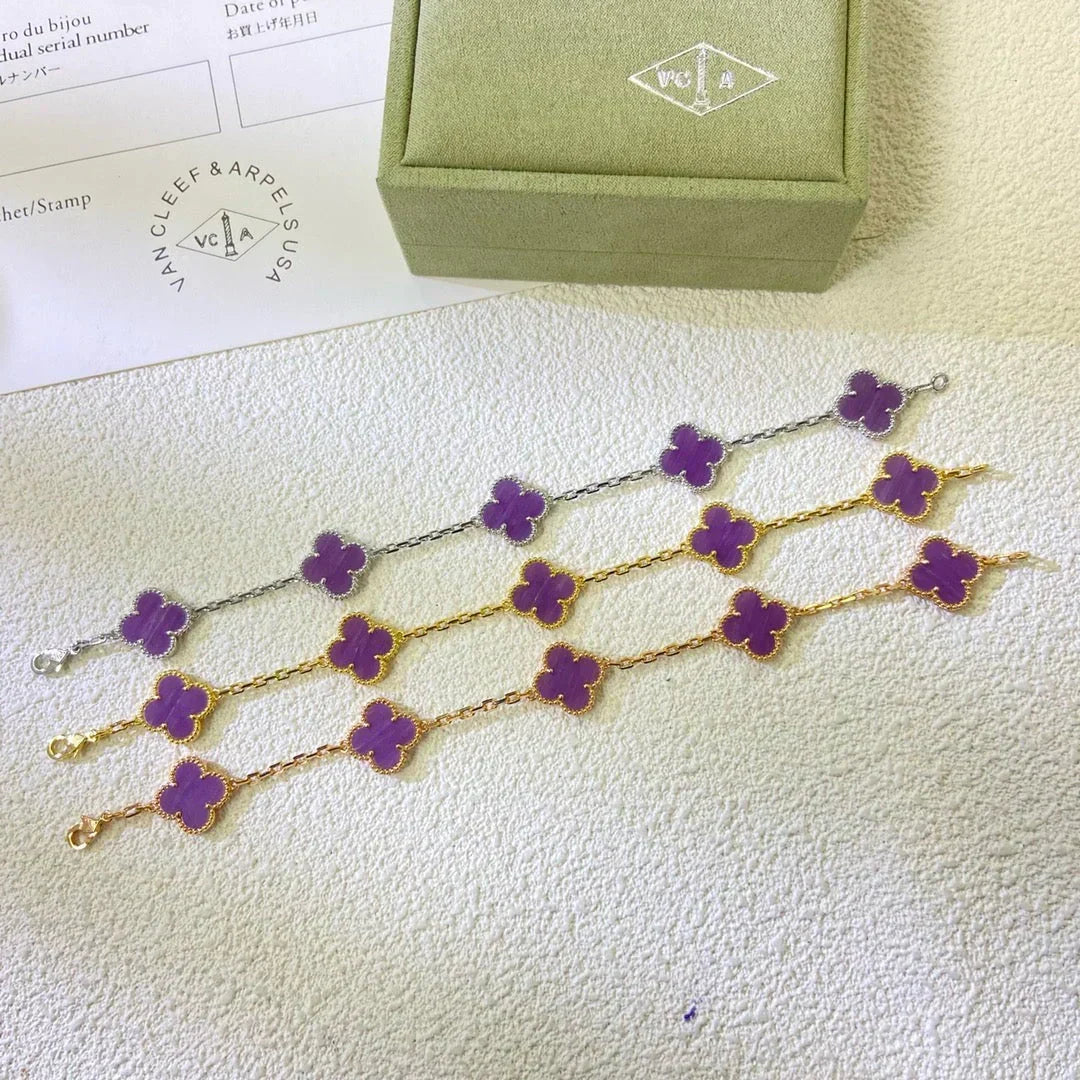 [Vintora] CLOVER 5 MOTIF VIOLET BRACELET COLLECTION