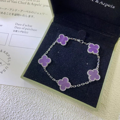 [Vintora] CLOVER 5 MOTIF VIOLET BRACELET COLLECTION